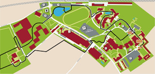 Offline overzichtskaart van het parcours van Kunst On(t)leed