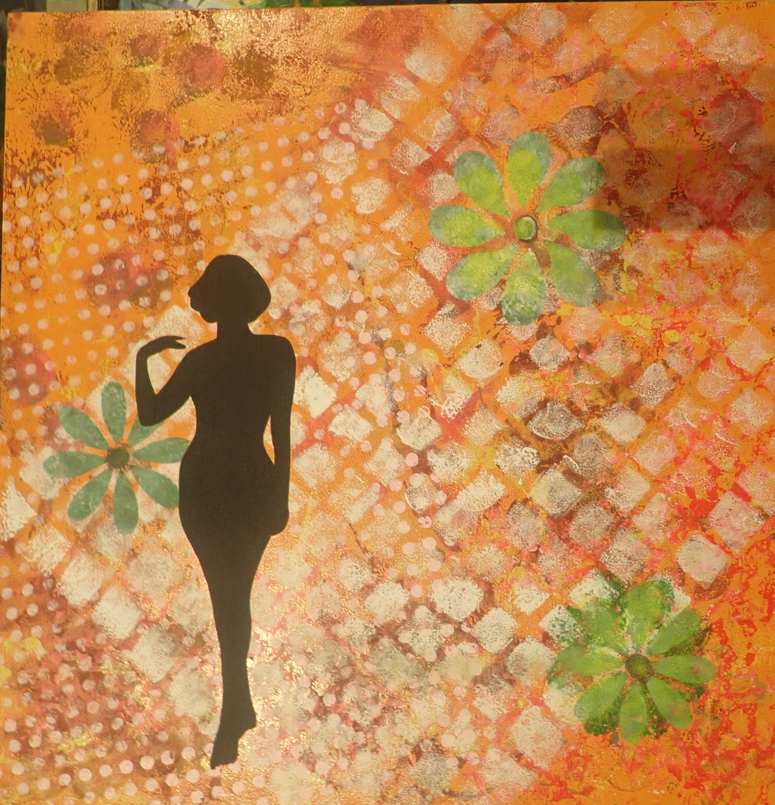 Schilderij gemaakt tijdens Sip & Paint